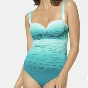 Bleu Rod Beattie L60602 Shirred Bandeau Mio Sea Dive Women’s Size 10